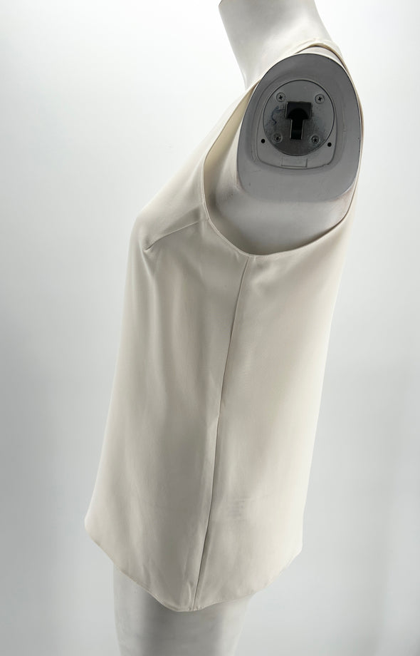 Top blanc en soie