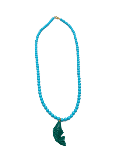 Collier à perles turquoise