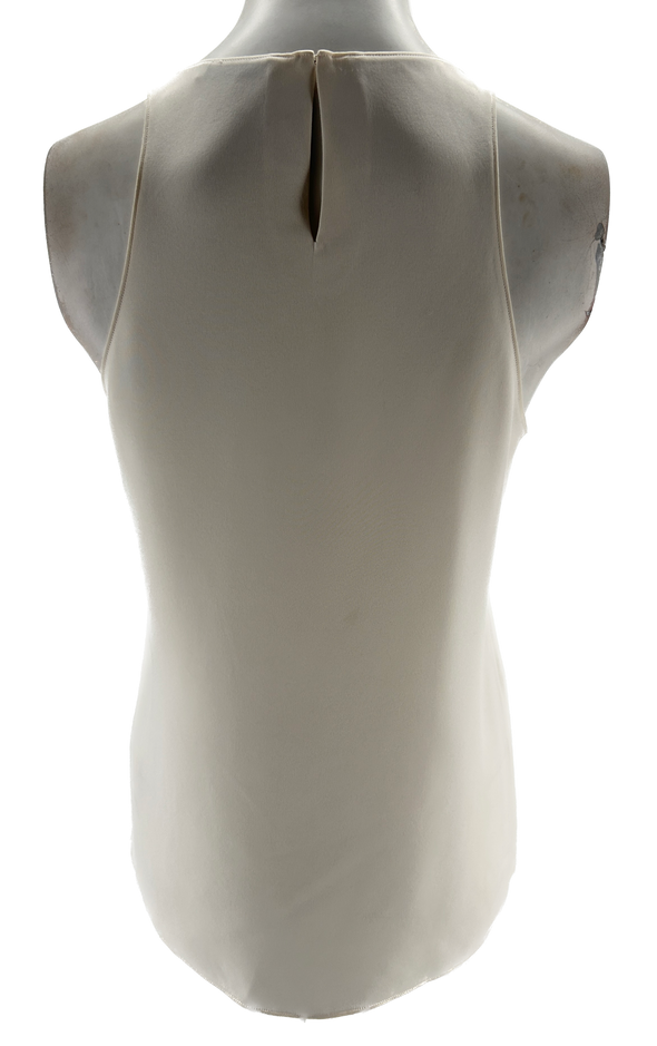 Top blanc en soie
