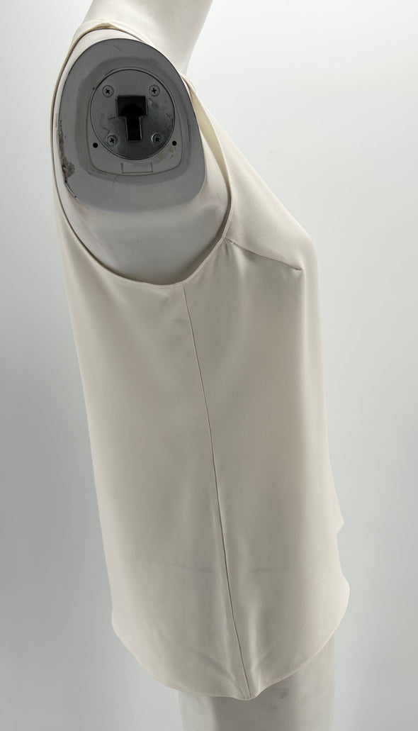 Top blanc en soie