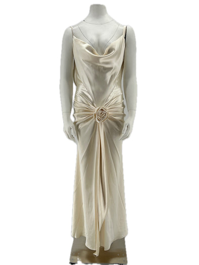 Robe écrue dos nu