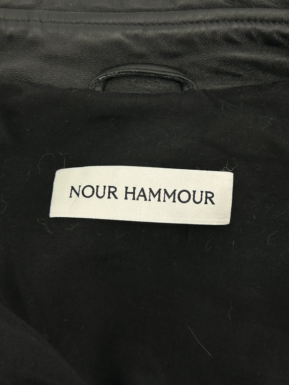 Veste en cuir noire