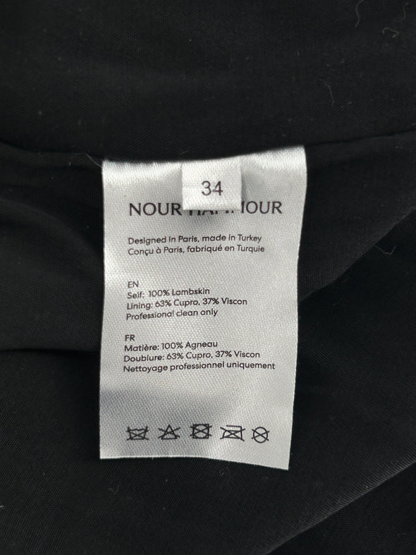 Veste en cuir noire