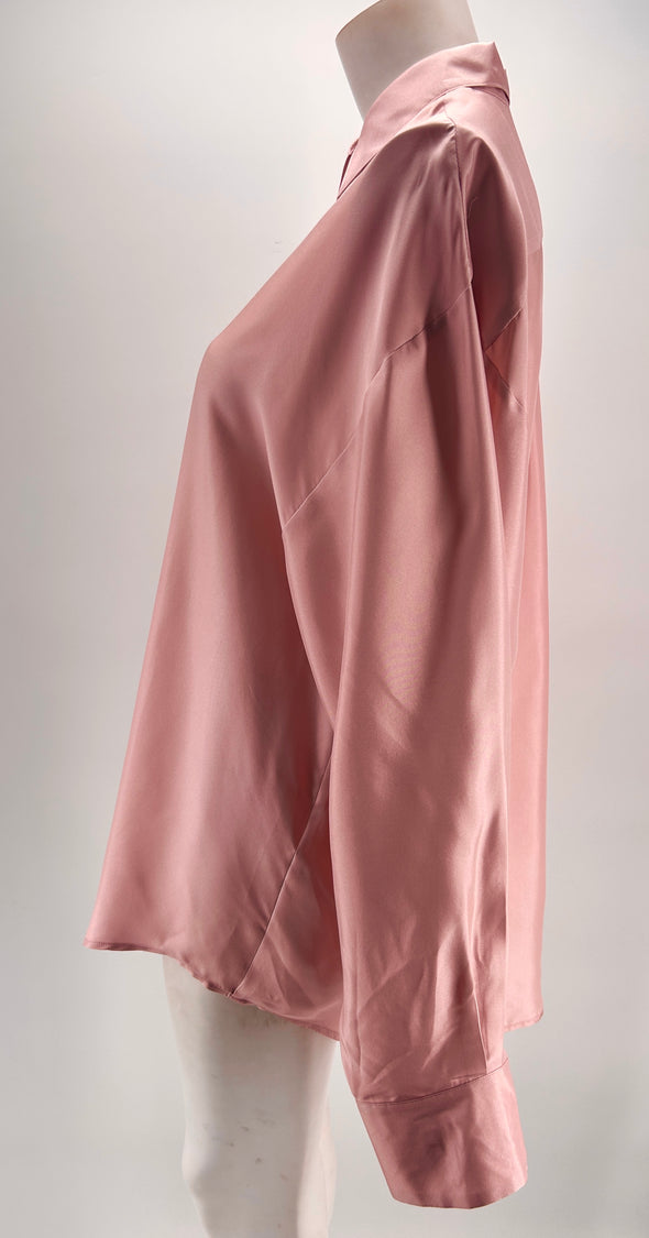 Chemise oversize rose pâle