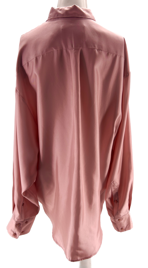 Chemise oversize rose pâle