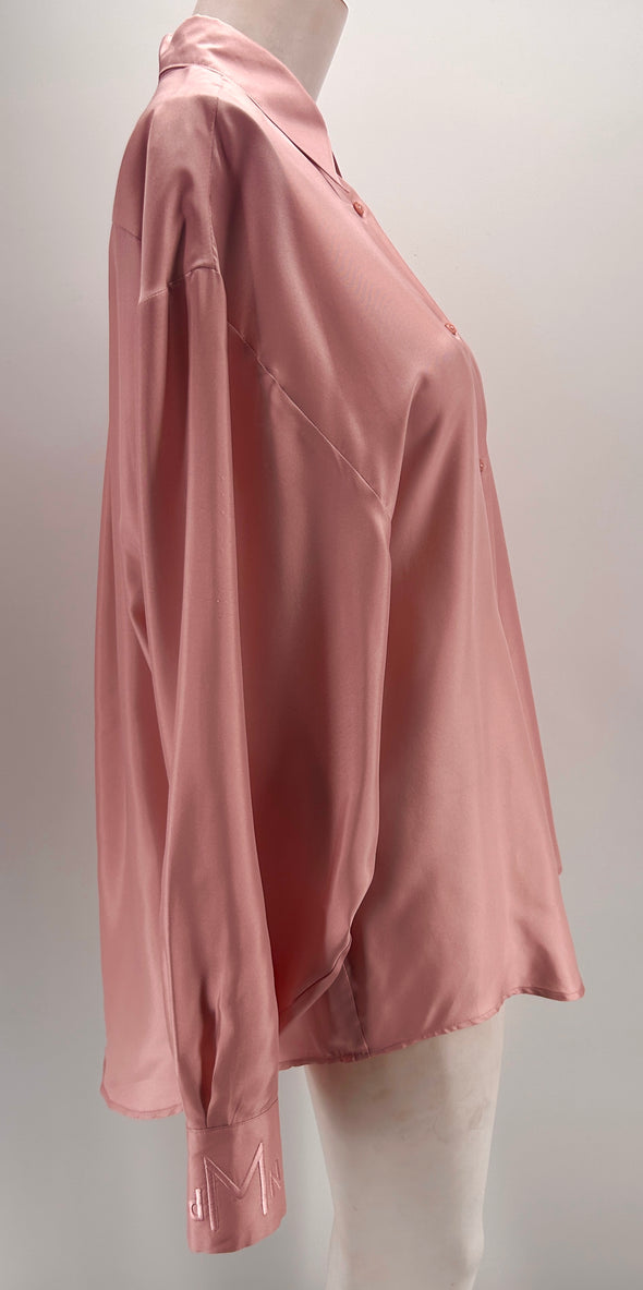 Chemise oversize rose pâle