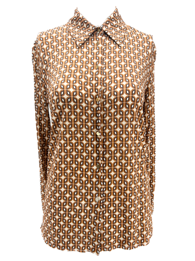 Chemise imprimée marron