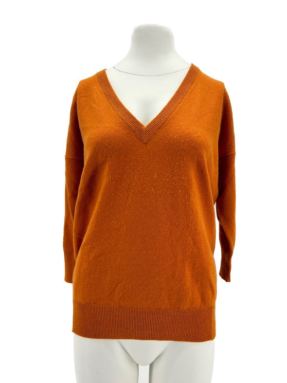 Pull en cachemire orange