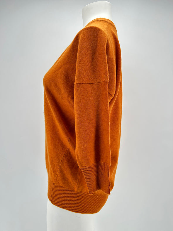 Pull en cachemire orange