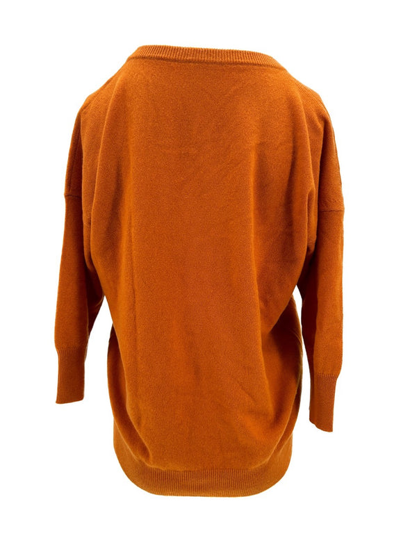 Pull en cachemire orange