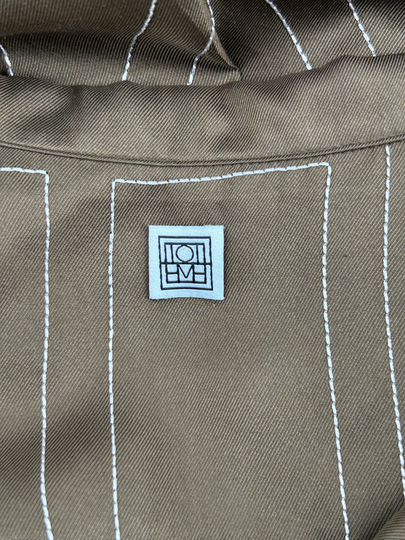 Chemise en soie marron