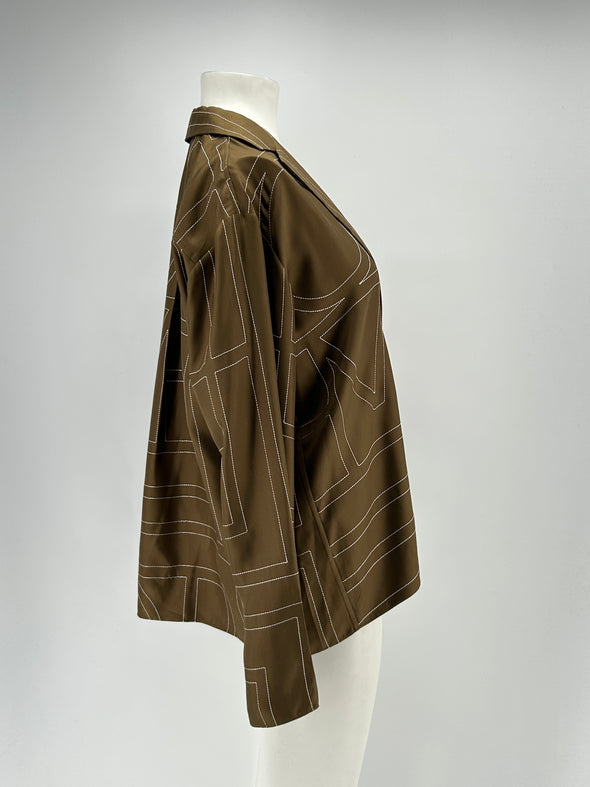 Chemise en soie marron