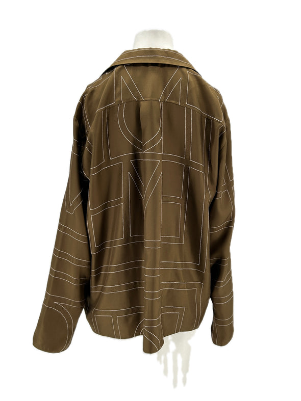 Chemise en soie marron