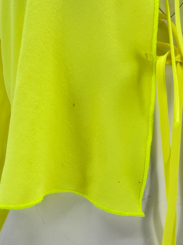 Top en soie jaune