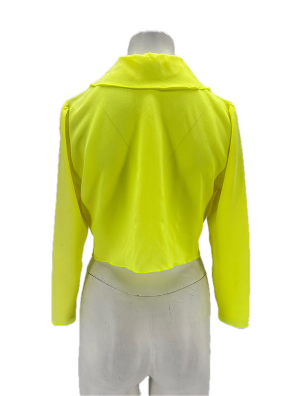 Top en soie jaune