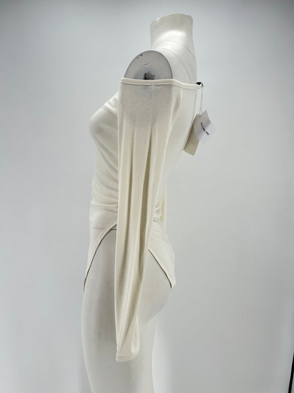 Top asymétrique blanc