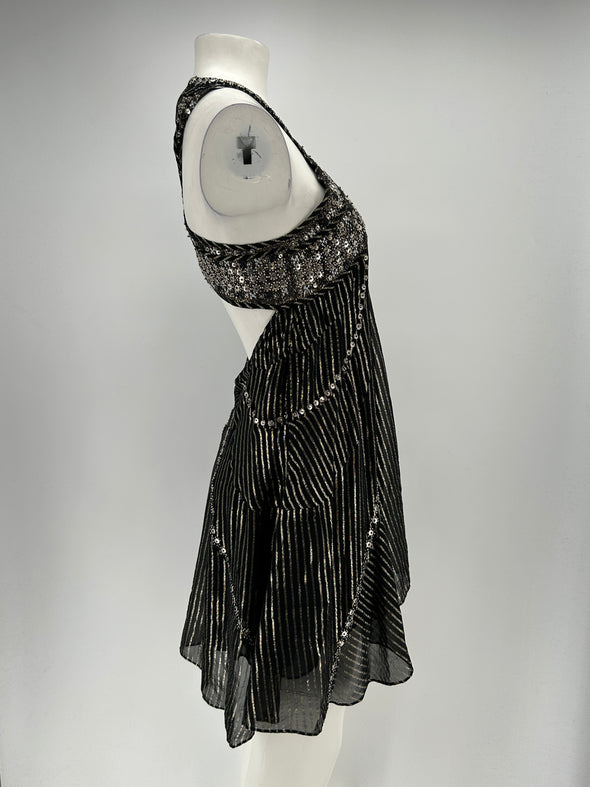 Robe en soie à strass