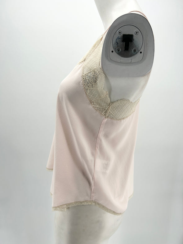 Caraco rose pâle en soie