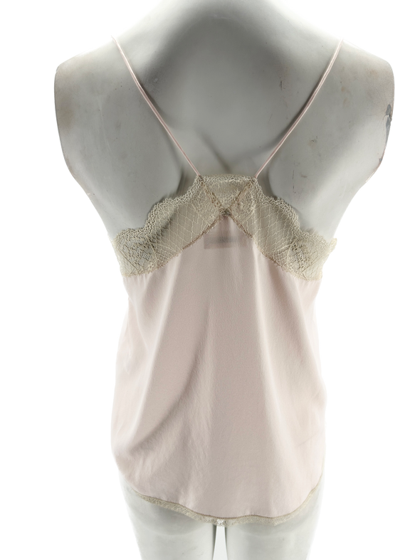 Caraco rose pâle en soie