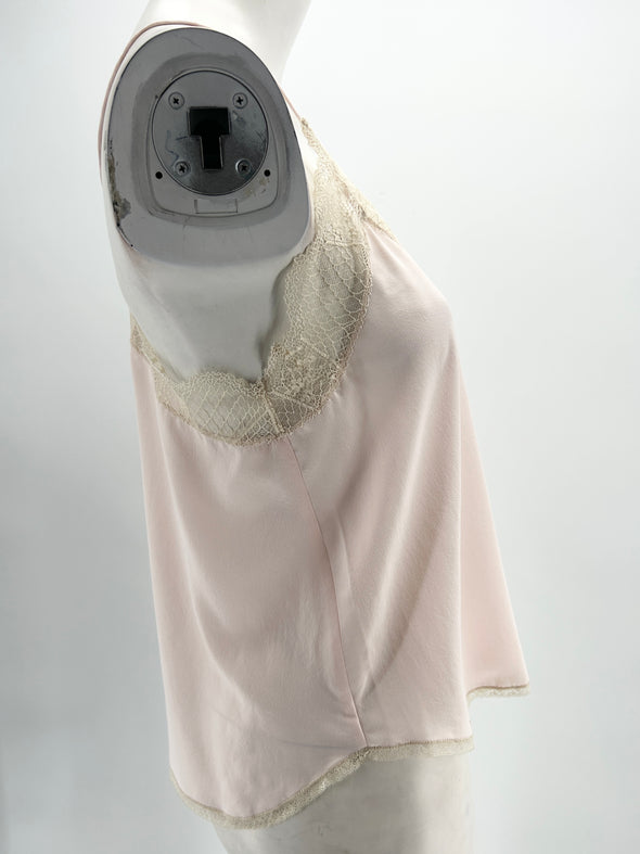 Caraco rose pâle en soie