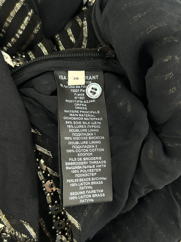 Robe en soie à strass