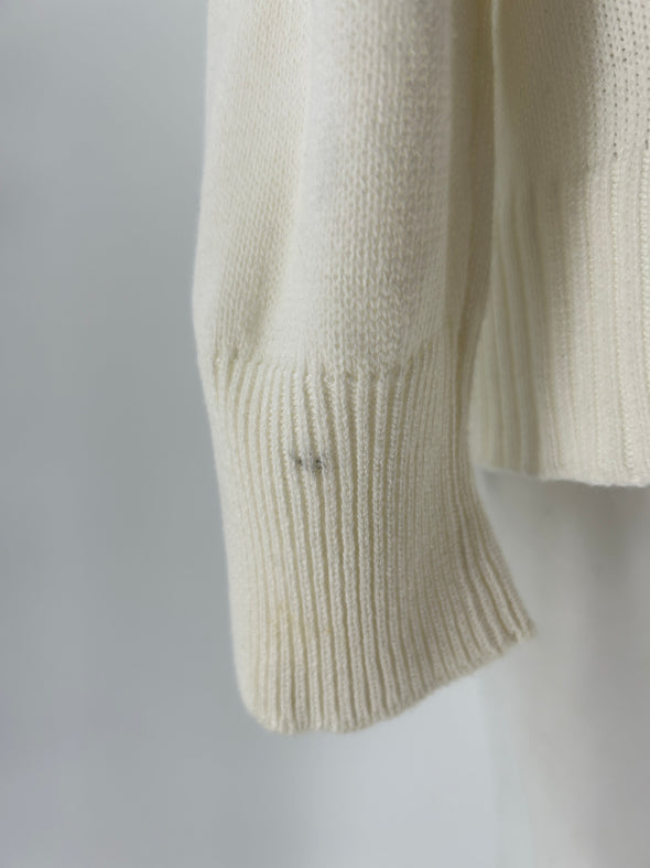 Cardigan blanc à motifs colorés