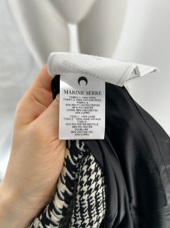 Manteau en patchwork de laine