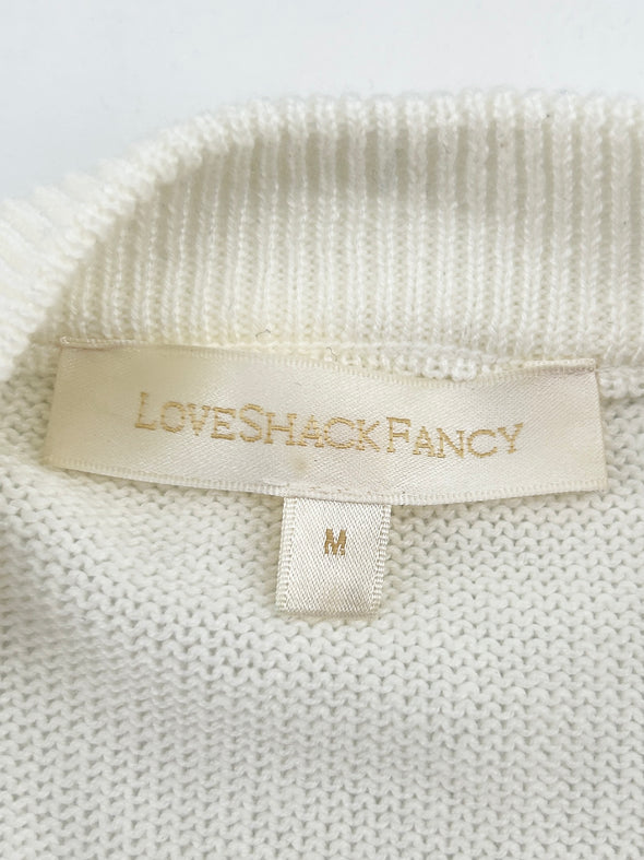 Cardigan blanc à motifs colorés