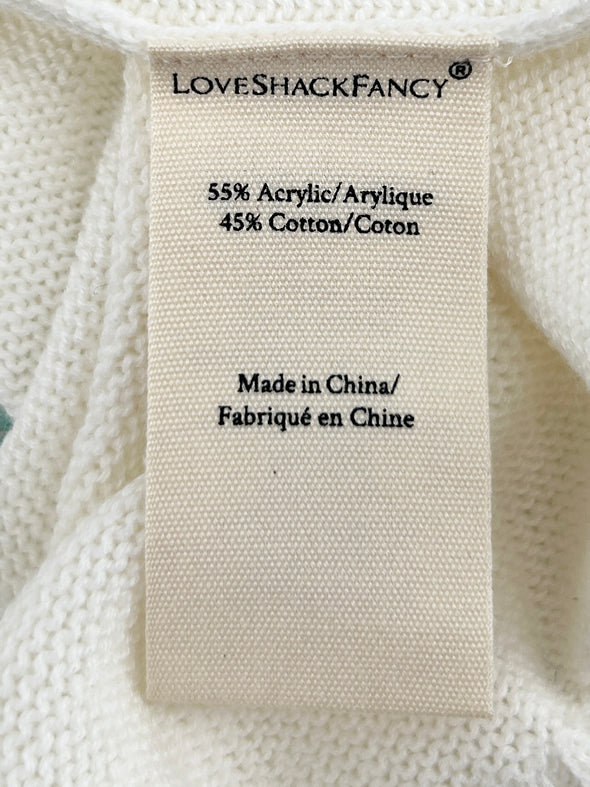 Cardigan blanc à motifs colorés