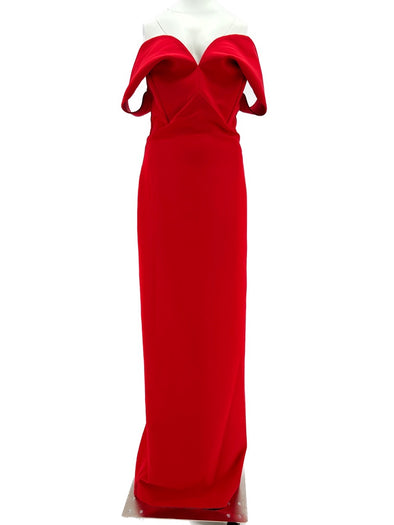 Robe longue rouge