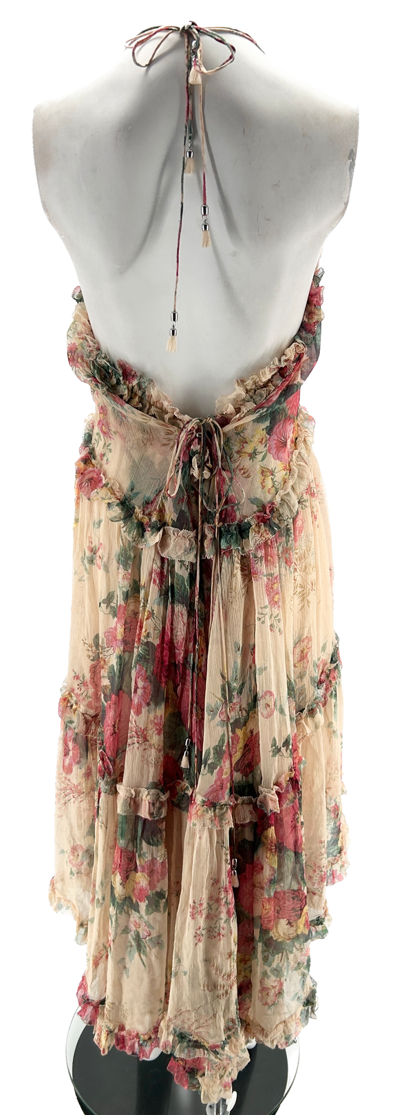 Robe longue fleuris à volants