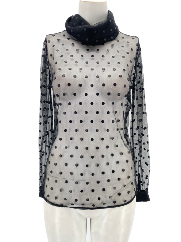 Blouse transparente a pois noirs Personal Seller Paris