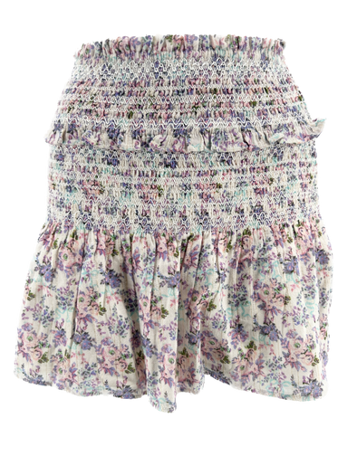 Jupe à volants avec motif floral