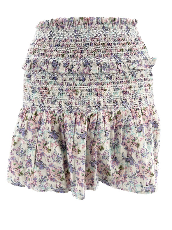 Jupe à volants avec motif floral