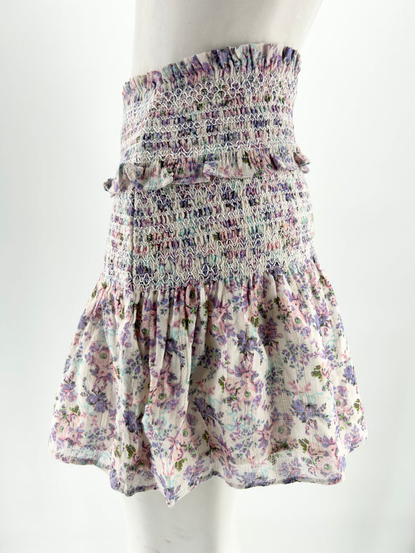 Jupe à volants avec motif floral