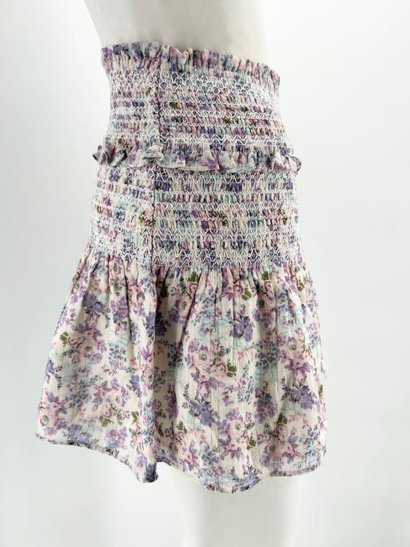 Jupe à volants avec motif floral