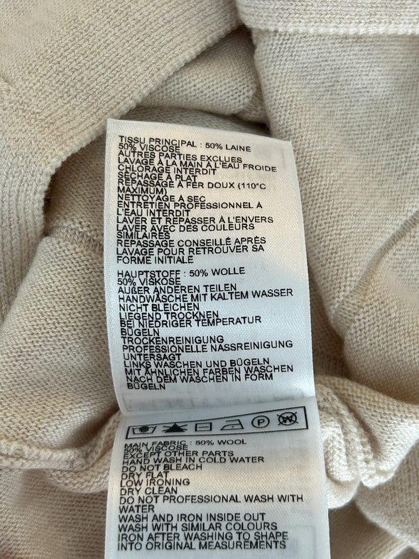 Jupe en laine beige