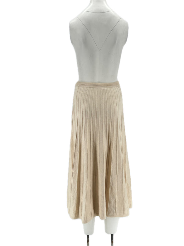 Jupe en laine beige