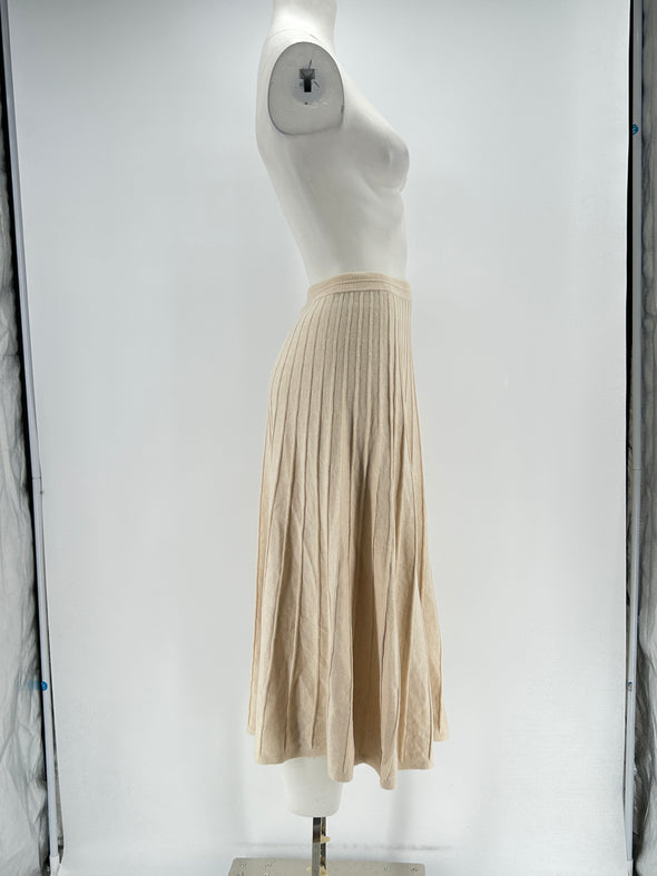 Jupe en laine beige