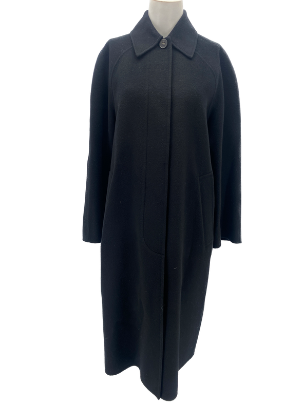Manteau noir en laine