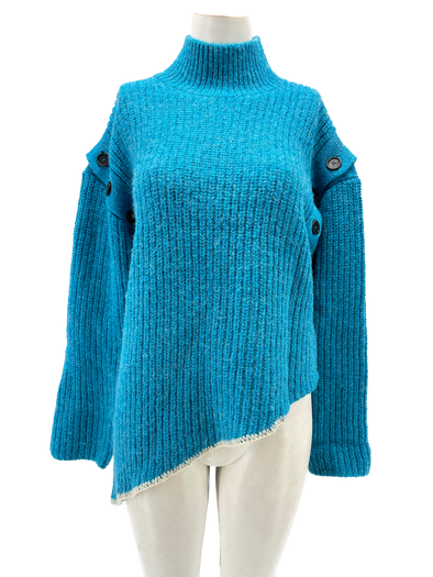Pull bleu en laine