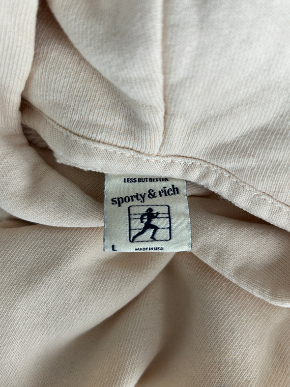 Sweat à capuche écru