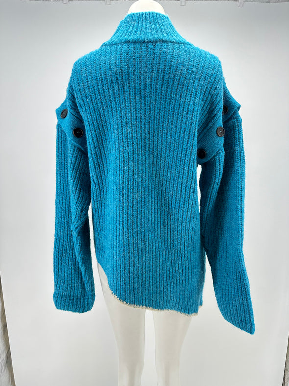 Pull bleu en laine