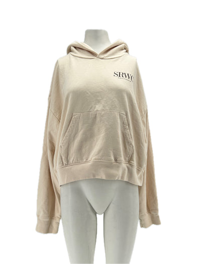 Sweat à capuche écru