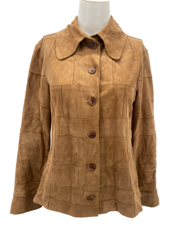 Veste en daim camel