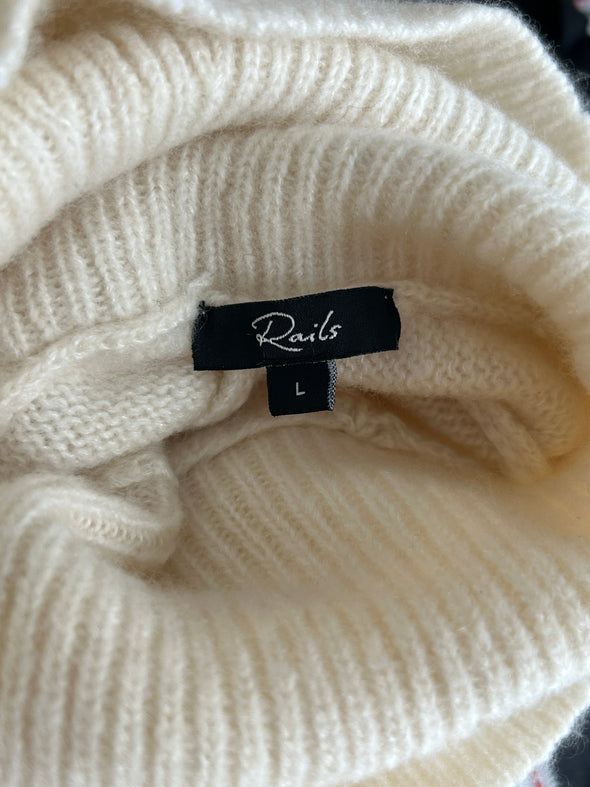 Pull col roulé en mélange de cachemire et de soie