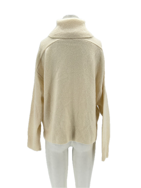 Pull col roulé en mélange de cachemire et de soie