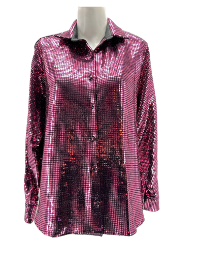 Chemise à sequins rose