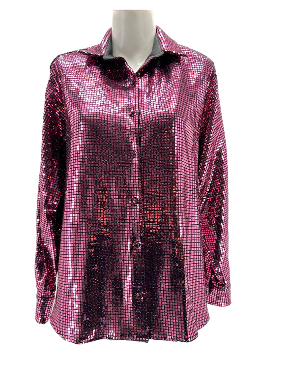 Chemise à sequins rose