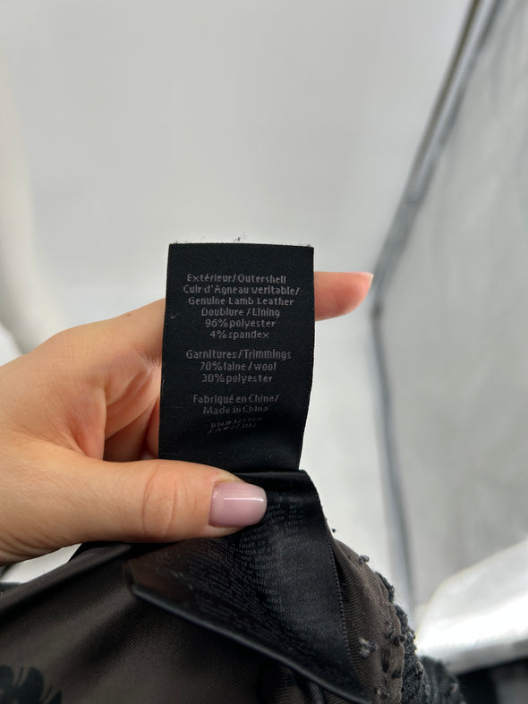 Veste en cuir noire